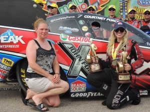 Courtney Force with Topeka BrandSource  winner